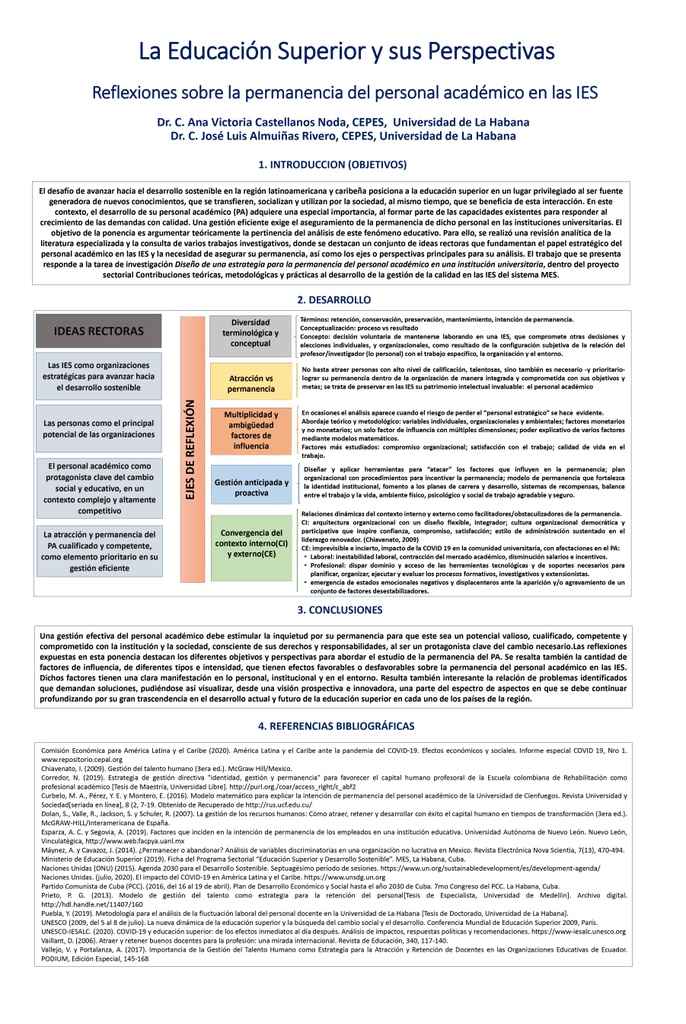 PER-015. Reflexiones sobre la permanencia del personal académico en las instituciones de educación superior